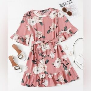 SHEIN Plus Allover Floral Dress ( Without the Belt)